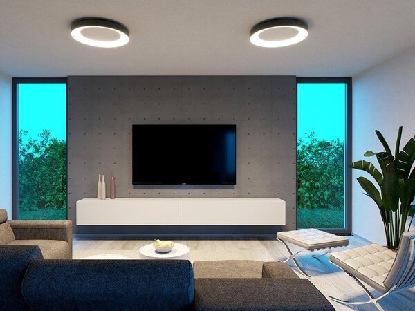 Led2 Stropní LED svítidlo BELLA ø 48 cm, černá Stmívání, řízení: 3000K/4000K ON/OFF (bez stmívání)