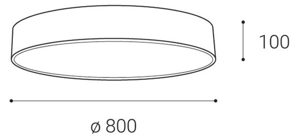 Led2 Stropní LED svítidlo MONO ø 80 cm Barva: Černá, Stmívání, řízení: 3000K/4000K TRIAC