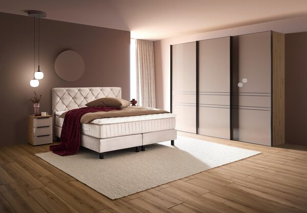 POSTEL BOXSPRING, 180/200 cm, béžová Esposa - Manželské postele