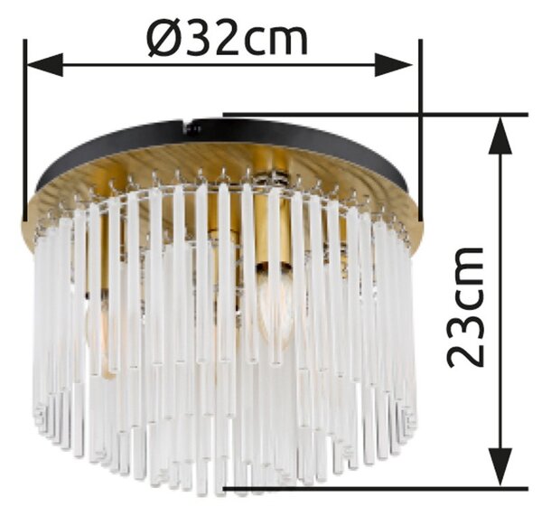 Globo GLB15698DM přisazené stropní svítidlo GORLEY E14