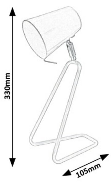 Rabalux stolní lampa Olaf E14 1x MAX 25W bílá 5777