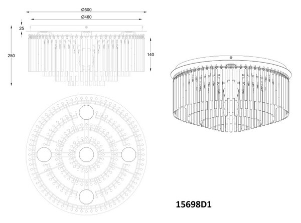 Globo GLB15698D1 přisazené stropní svítidlo GORLEY E27