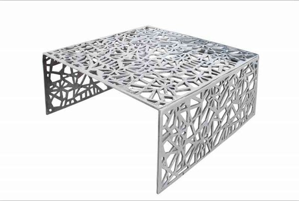 Invicta interior Konferenční stolek Abstract 60cm, hliník, stříbrná