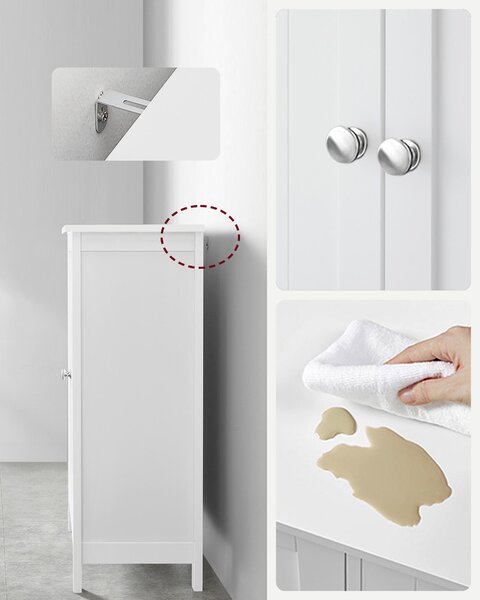BOČNÍ SKŘÍŇ, bílá, bílá, 60/80/30 cm MID.YOU - Koupelnové série, Online Only