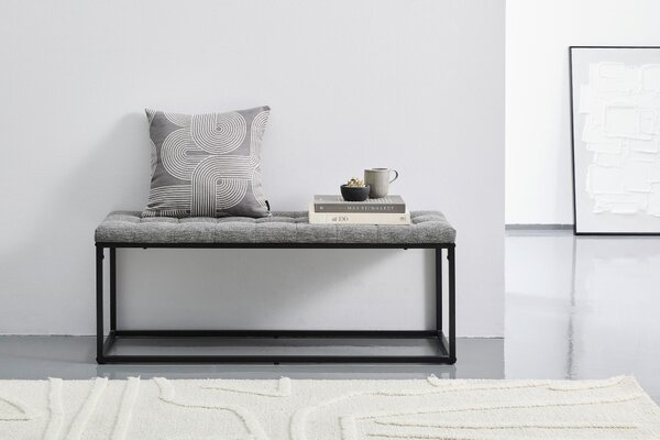 SEDACÍ LAVICE, kov, textil, 120/47/42 cm Xora - Taburety