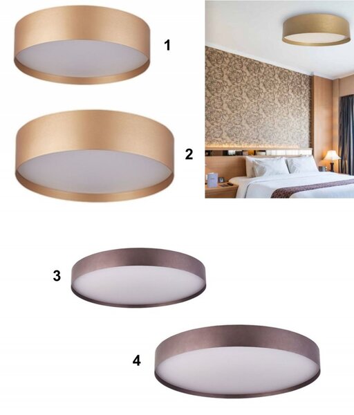 Palnas Stropní LED svítidlo SOFIE ø 40 cm Barva: Zlatá, Stmívání, řízení: ON/OFF (bez stmívání)