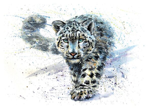 Tapeta kreslený leopard