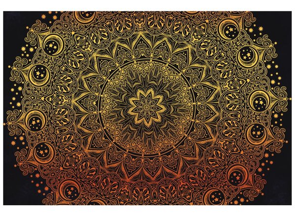 Tapeta zlatá orientální Mandala