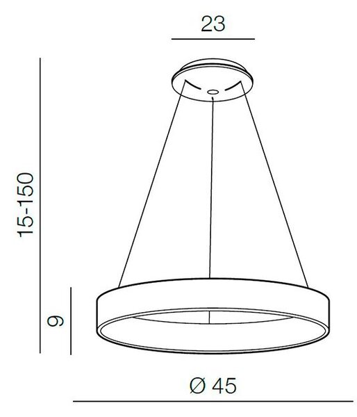 AZzardo Závěsné LED svítidlo SILVAM ø 45 cm
