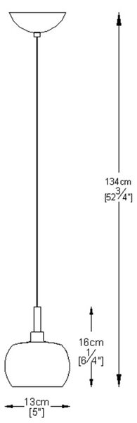 Zuma Line Závěsné svítidlo CRYSTAL ø 13 cm , v. 134 cm
