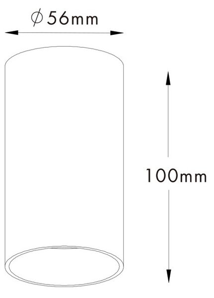 Zuma Line Stropní svítidlo TUBA ø 5,6 cm Barva: Černá