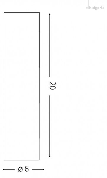 Ideal Lux Stropní svítidlo LOOK PL1 H20 ø 6 cm, v. 20 cm Barva: Bílá