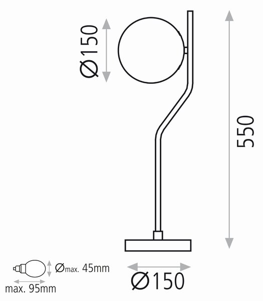 ACB Iluminacion Stolní lampa MAUI , v. 55 cm Barva: Zlatá