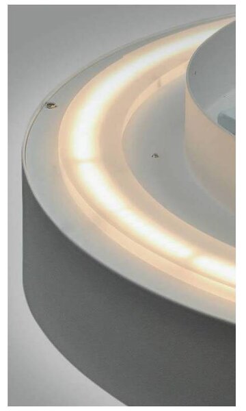 ACB Iluminacion Stropní LED svítidlo LISBOA 54W + 7,5W, ø 60 cm, CCT 3000-4000K Stmívání, řízení: ON/OFF, Barva materiálu: Bílá