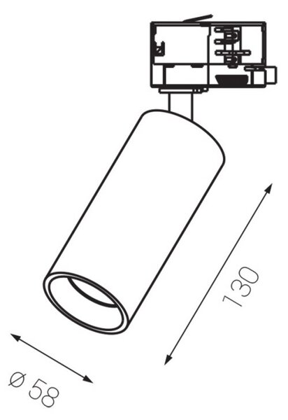Led2 Nastavitelný kompaktní LED reflektor RENO, ø 5,8 cm, v. 13 cm Barva: Bílá