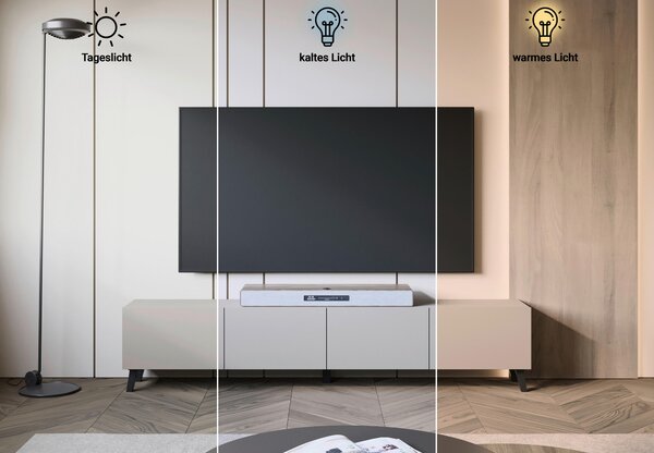 NÍZKÁ KOMODA, béžová, kašmírová, 190/40/32 cm P & B - TV stolky & komody pod TV, Online Only
