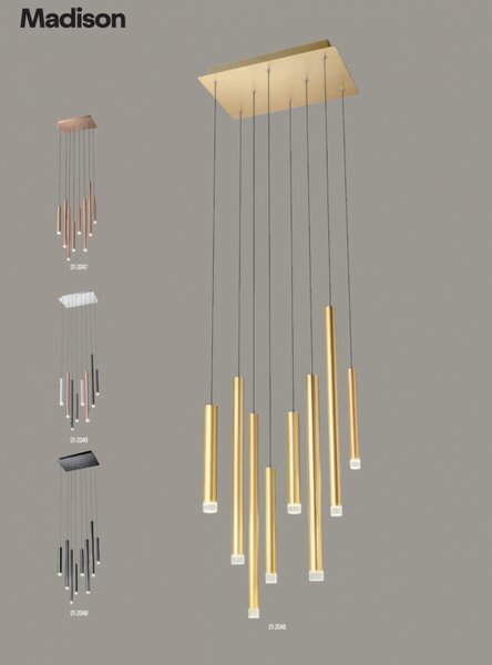 Redo Závěsné LED svítidlo MADISON, d. 40 cm Barva: Zlatá
