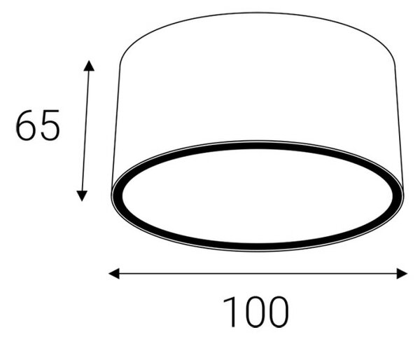 Led2 Venkovní stropní svítidlo MEDO ø 10 cm, IP54 Barva: Bílá
