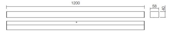 Redo Nástěnné LED svítidlo TASK, d. 120 cm, IP44 Teplota světla: 3000K - teplá bílá
