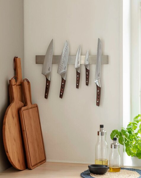 Eva Trio Nordic Kitchen Santoku nůž 18 cm, 67vrstvá damašková ocel, HRC 60, japonský kuchyňský nůž na maso a zeleninu
