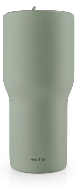 Eva Trio Sip'n'Go termohrnek s brčkem 0,6 l Green Goddess, zelený nerezový tumbler na studené nápoje do auta i ke kočárku
