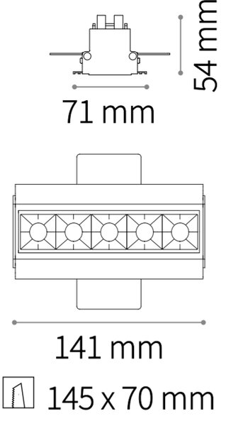 LED Zápustné bodové svítidlo Ideal Lux Lika FI5 Trimless, 12,5W, UGR