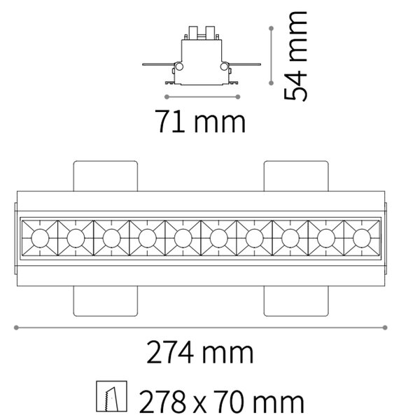 LED Zápustné bodové svítidlo Ideal Lux LIKA TRIMLESS 21W, UGR