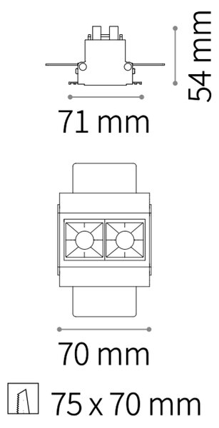 LED Zápustné bodové svítidlo Ideal Lux Lika TRIM, 6W, UGR