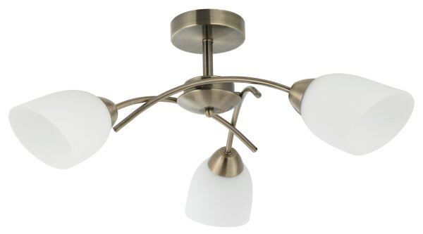 Přisazený lustr DONNA 3xE27/60W/230V patina