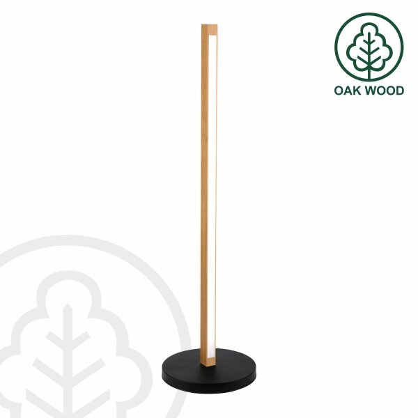 LED Stojací lampa VERDE LED/18W/230V 3000K dub/černá