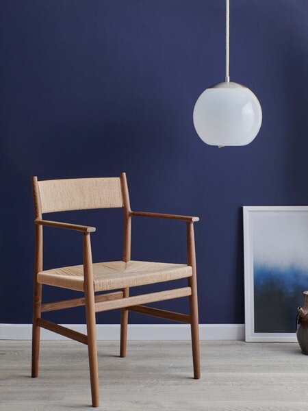 Brokis Designové LED závěsné svítidlo Knot Sfera Small, PC1035 Barva skla: Šedá kouřová - transparentní sklo, Povrchová úprava baldachýnu: Mosaz, Povrch reflektoru: Mosaz