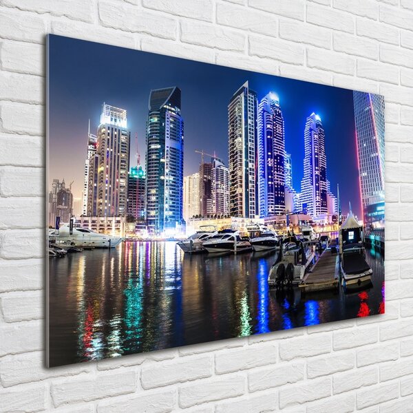 Foto obraz skleněný horizontální Noční Dubai osh-56151340