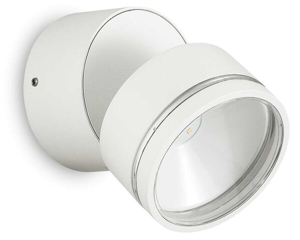 Ideal Lux LED Venkovní nástěnné svítidlo Omega Round AP1, 3000K, IP54 Barva: Bílá