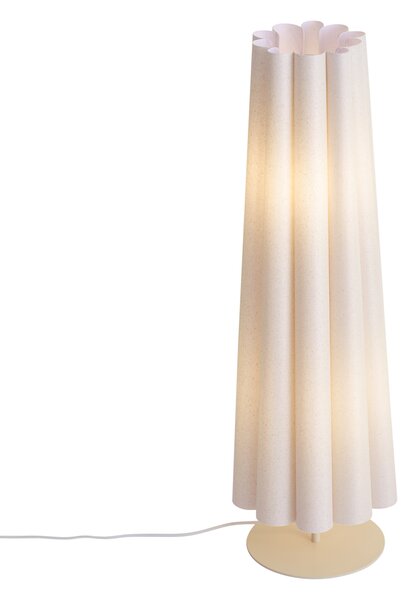 Japandi stojací lampa béžová s látkovým stínidlem 95 cm se 2 světly - Jenni