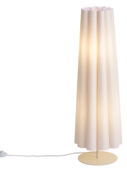 Japandi stojací lampa béžová s látkovým stínidlem 95 cm se 2 světly - Jenni