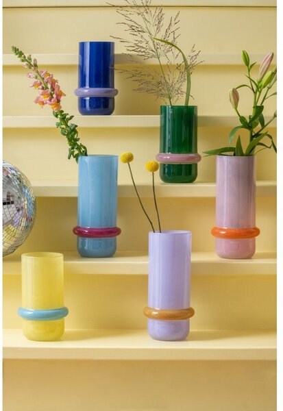Světle růžová skleněná váza (výška 28 cm) Animado Anillo – PT LIVING