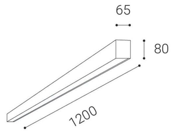 Led2 Stropní lineární LED svítidlo LINO 90 cm, 3CCT Stmívání, řízení: ON/OFF (bez stmívání), Barva svítidla: bílá, Difuzor: Prizmatický