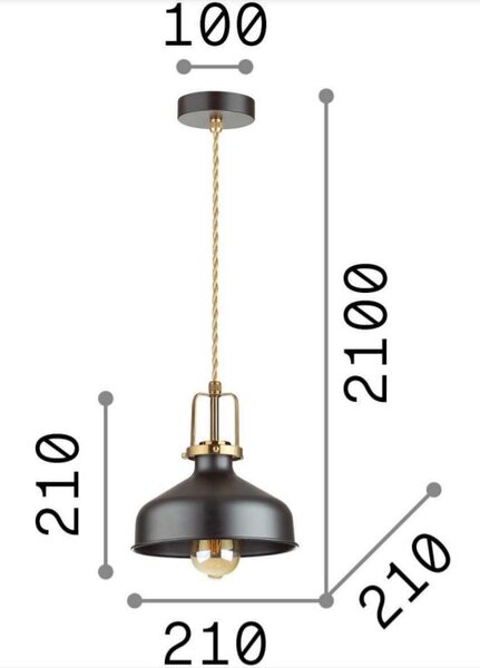 Ideal Lux Závěsné svítidlo ERIS- 1 SP1, Ø 21 Barva: Černá