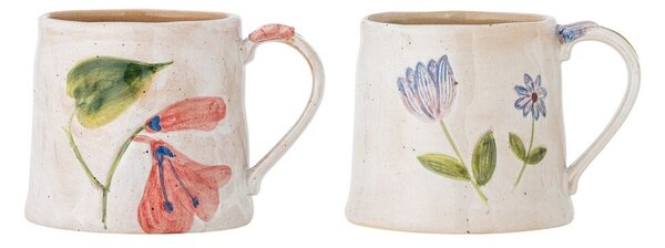 Krémové keramické hrnky v sadě 2 ks 430 ml Camilla – Bloomingville