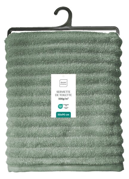 Zelený froté bavlněný ručník 50x90 cm Maya – douceur d'intérieur