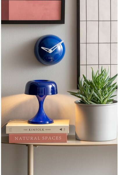 Modrá kovová stolní lampa (výška 20 cm) Moda Retro – Leitmotiv