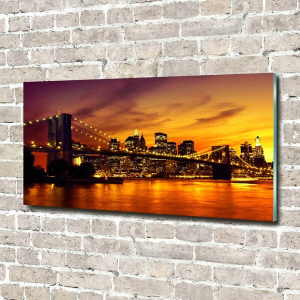 Foto obraz sklo tvrzené Brooklynský most osh-58655402