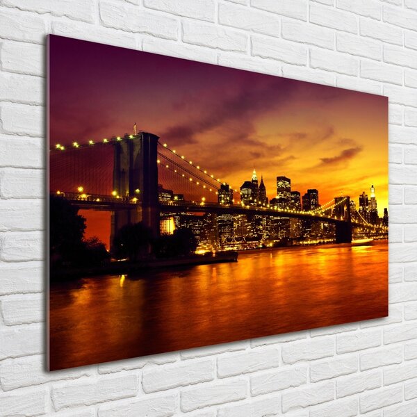 Foto obraz sklo tvrzené Brooklynský most osh-58655402