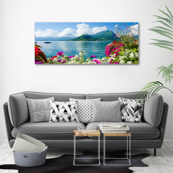 Moderní fotoobraz canvas na rámu Květiny nad jezerem oc-59006128