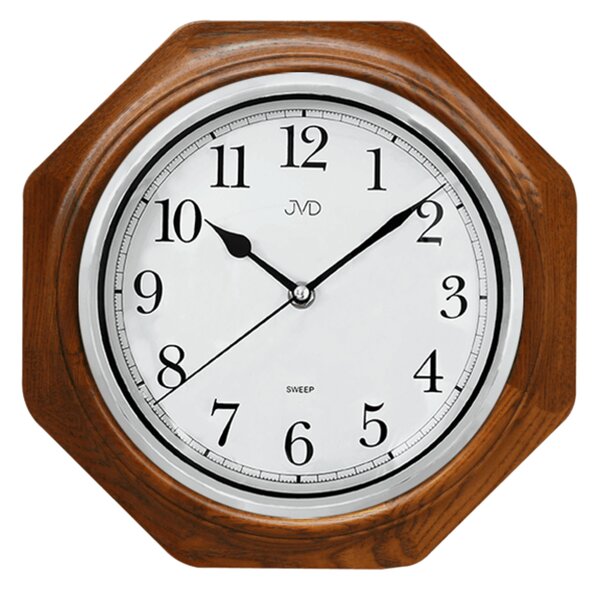 Dřevěné nástěnné netikající tiché hodiny JVD NS71.4 (Dřevěné nástěnné netikající tiché hodiny JVD NS71.4)