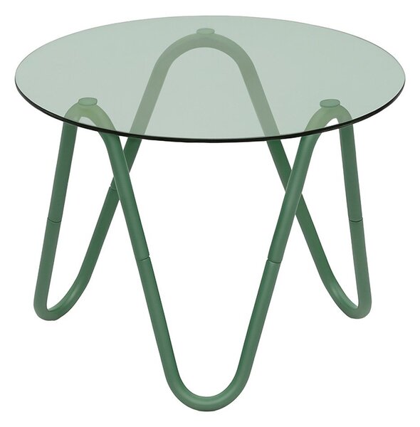 Kulatý odkládací stolek se skleněnou deskou ø 50 cm Ventana Round – Leitmotiv