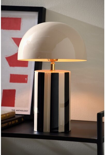 Černá/taupe kovová stolní lampa (výška 34 cm) Rayado – Leitmotiv