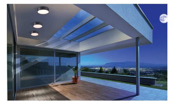 AZzardo LED stropní svítidlo Casper round, IP54, 3000K Barva: Antracit