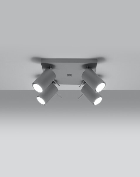 Sollux Stropní/nástěnné svítidlo RING 4 ø 8 cm, čtvercové Barva: Chrom