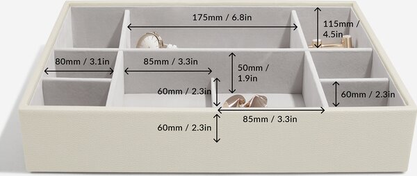 Stackers 73792 Krabička na šperky trojitá supersize světle růžovo-šedá